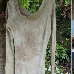 Sinew Moon settle down sweater in thermal hemp.